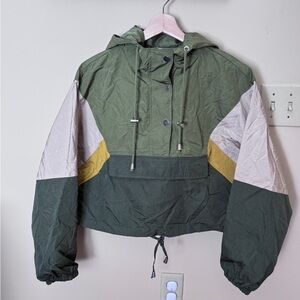 Colorblock Hooded Windbreaker Jacket